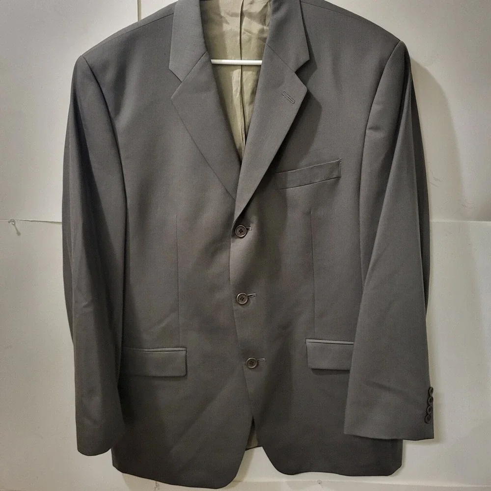 Calvin‎ Klein Blazer/Sports Jacket Army Green 100% Wool Size 42R